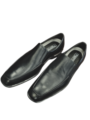 Alfredo Mens Black Slip-on Loafer Leather Dress Shoes
