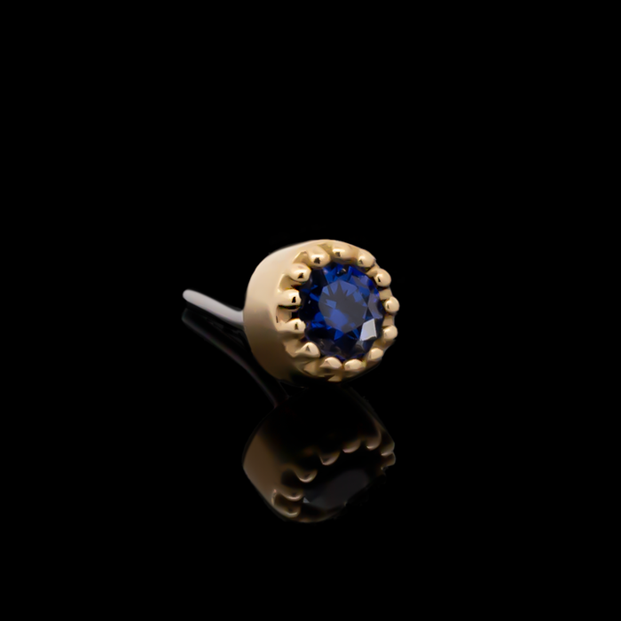 Alina - 18kt Gold Threadless End - Khrysos Jewelry
