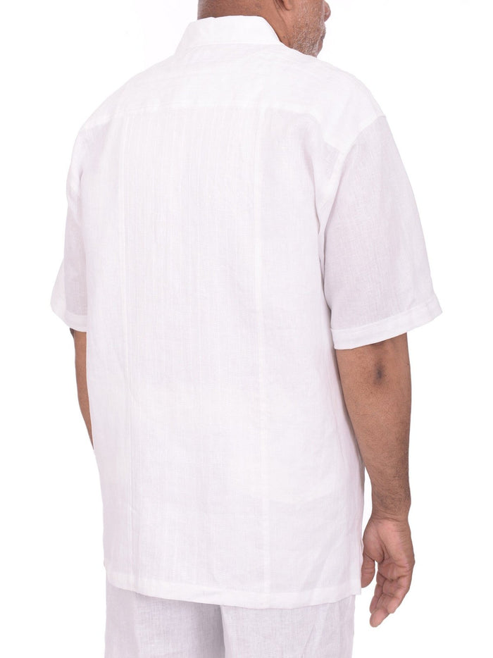Apollo King TWO PIECE SUITS Apollo King Mens Classic Fit Solid White Linen Walking Suit