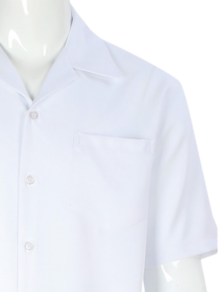 Apollo King Royal Diamond White Classic Fit Short Sleeve 2 Piece Walking Suit