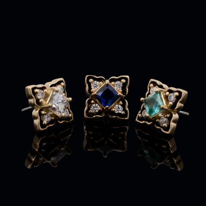 Asher - 18kt Gold Threadless End - Khrysos Jewelry