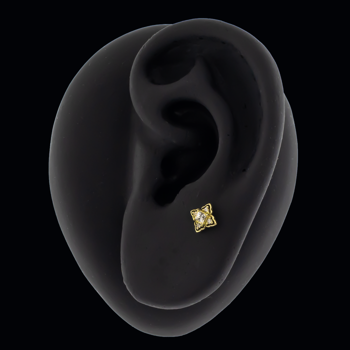 Asher - 18kt Gold Threadless End - Khrysos Jewelry