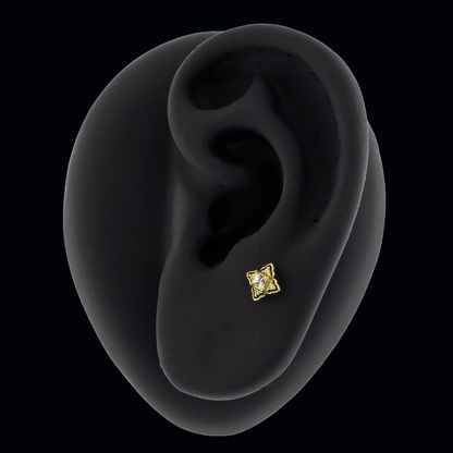 Asher - 18kt Gold Threadless End - Khrysos Jewelry