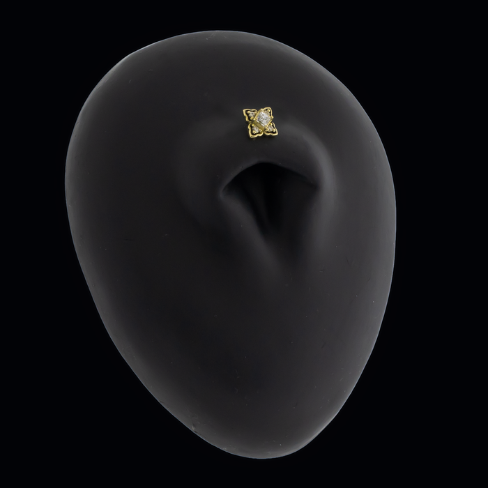 Asher - 18kt Gold Threadless End - Khrysos Jewelry