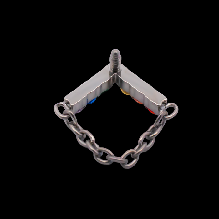 Aurelie - 16G Rainbow Internally Threaded End - Khrysos Jewelry