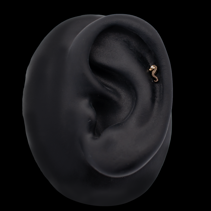 Auri - 18kt Gold Threadless End - Khrysos Jewelry