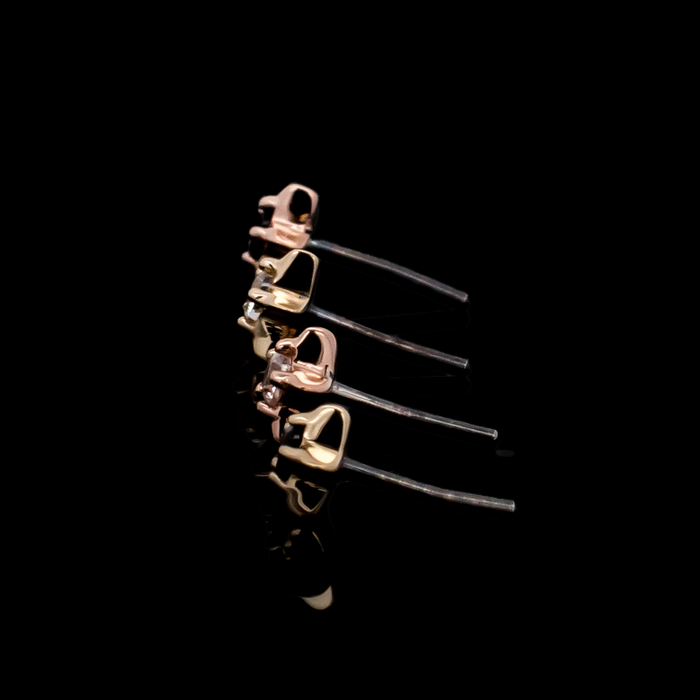 Auric - 14kt Gold Threadless End - Khrysos Jewelry