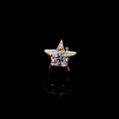 Auric - 14kt Gold Threadless End - Khrysos Jewelry