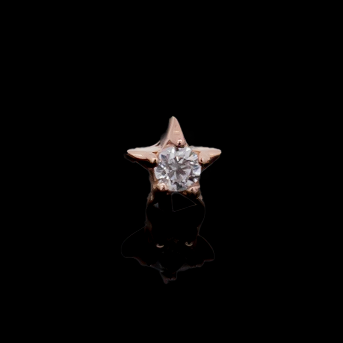 Auric - 14kt Gold Threadless End - Khrysos Jewelry