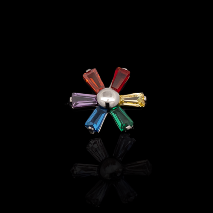 Aya - 16G Rainbow Internally Threaded End - Khrysos Jewelry