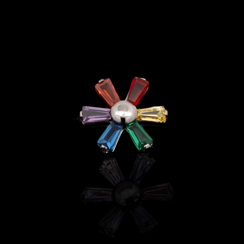 Aya - 16G Rainbow Internally Threaded End - Khrysos Jewelry