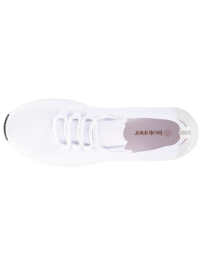 Baskets Confort Femme slip-on à lacets Blanc