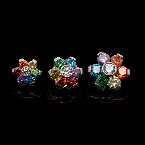 Botánica - 14G Rainbow Internally Threaded End - Khrysos Jewelry