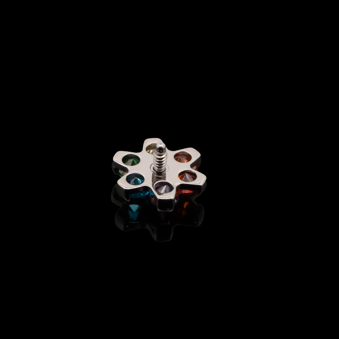Botánica - 14G Rainbow Internally Threaded End - Khrysos Jewelry