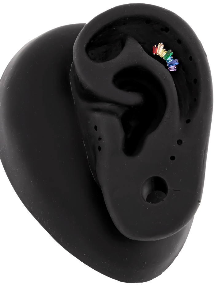 Bridger - 16G Rainbow Internally Threaded End - Khrysos Jewelry