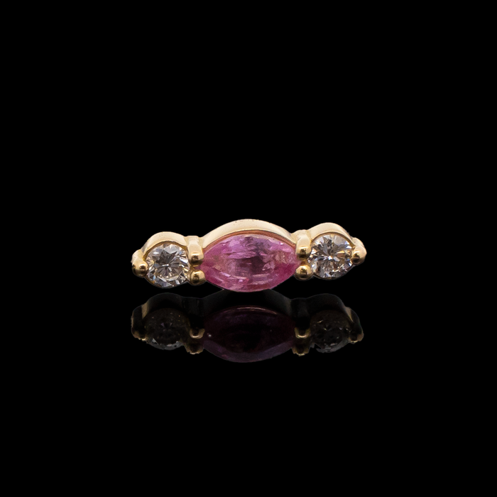 Yellow Gold / Pink Sapphire