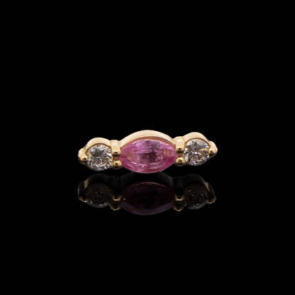 Yellow Gold / Pink Sapphire