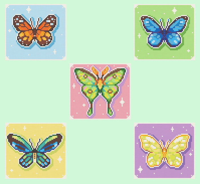 Butterflys | Pixel Charted | Ready To Ship