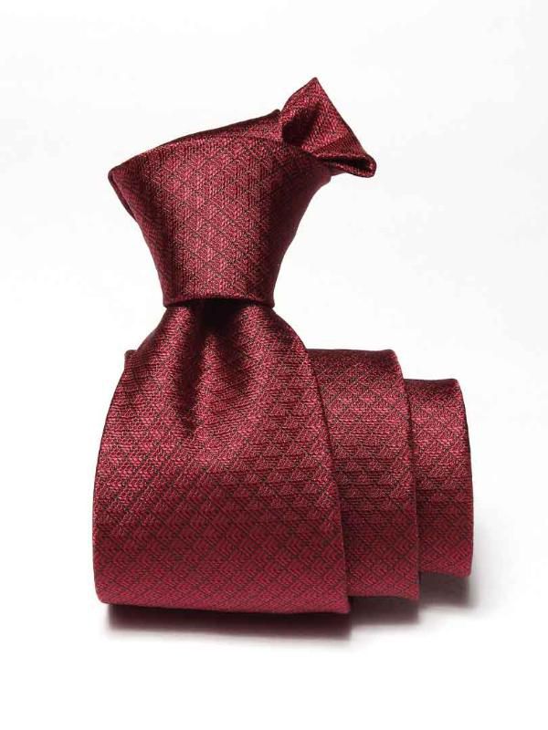 Campania Structure Dark Maroon Silk Tie