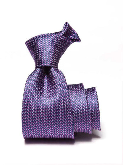 Campania Structure Dark Purple Silk Tie