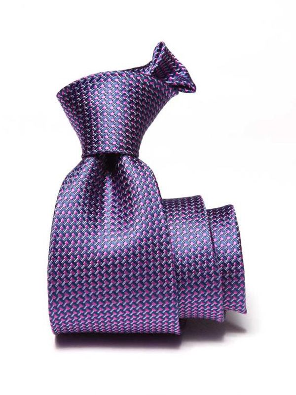 Campania Structure Dark Purple Silk Tie