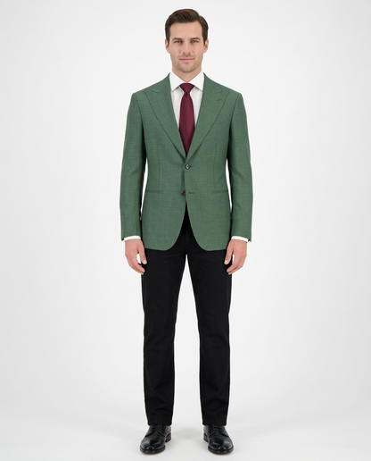 Canuti By Steven Land Mens Green Tonal 2 Button Blazer Sportcoat