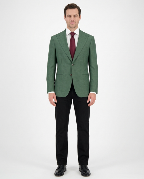 Canuti By Steven Land Mens Green Tonal 2 Button Blazer Sportcoat