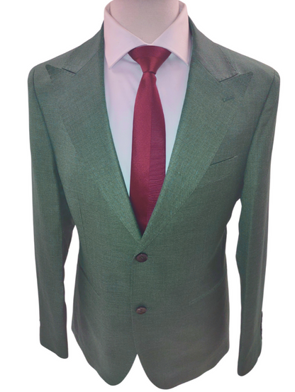 Canuti By Steven Land Mens Green Tonal 2 Button Blazer Sportcoat