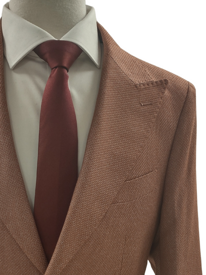 Canuti By Steven Land Mens Orange Textured 2 Button Blazer Sportcoat