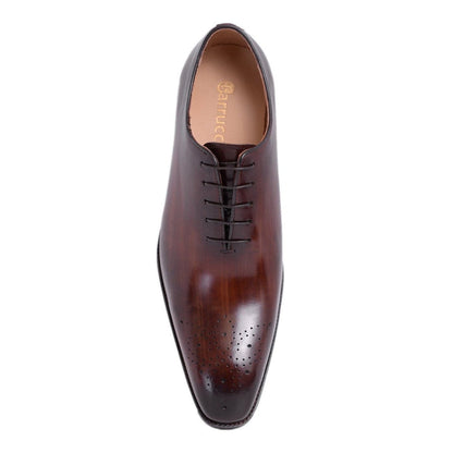 Carrucci Shoes For Amazon Carrucci Mens Brown Chestnut Whole Cut Oxford Leather Dress Shoes