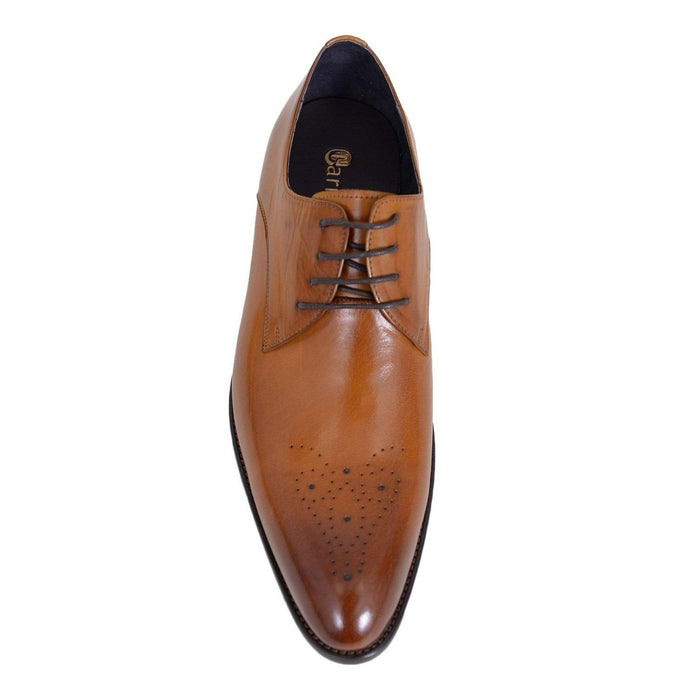 Carrucci Shoes For Amazon Carrucci Men's Genuine Leather Cognac Brown Lace Up Oxford Brogues Dress Shoes