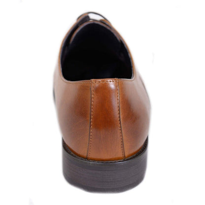 Carrucci Shoes For Amazon Carrucci Men's Genuine Leather Cognac Brown Lace Up Oxford Brogues Dress Shoes