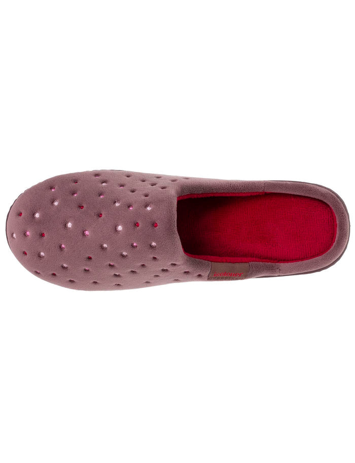 Chaussons Mules Femme Taupe talon