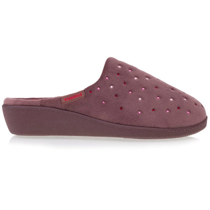 Chaussons Mules Femme Taupe talon