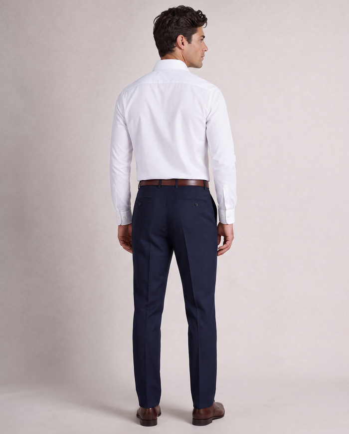 Christopher Morris Mens Solid White Slim Fit Spread Collar Non Iron Cotton Dress Shirt - The Suit Depot