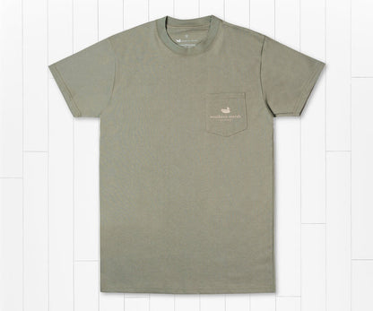 Bay Green | Circle Catch Tee | Short Sleeve T-Shirt | Men's Front Pocket | Southern Fishing | Front