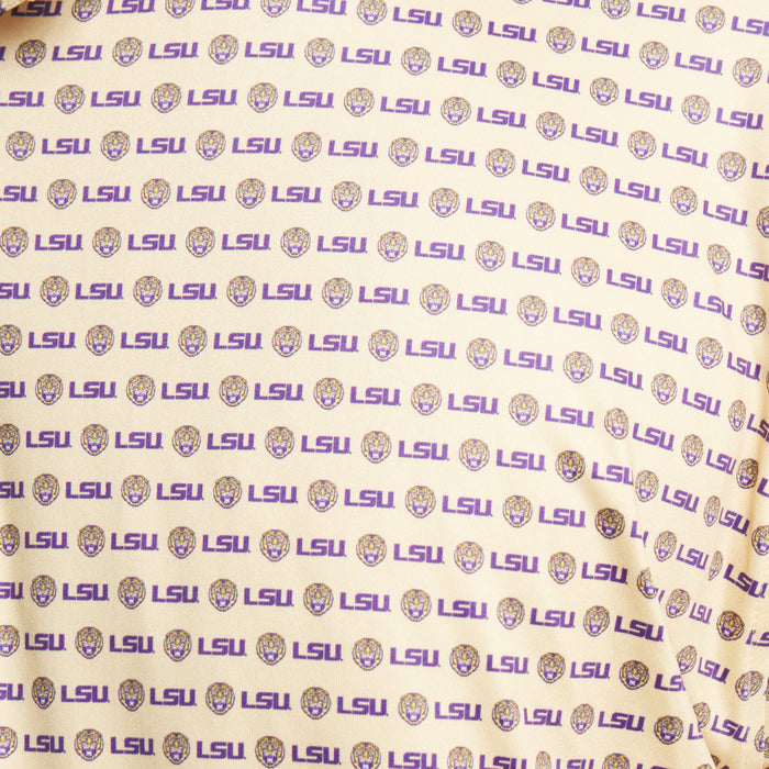 Golden Lsu Pattern | ON MODEL | PRINT CLOSE UP