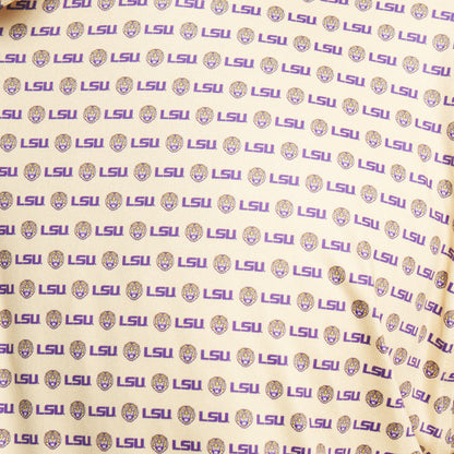 Golden Lsu Pattern | ON MODEL | PRINT CLOSE UP