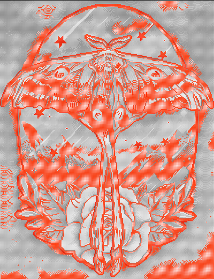 Comet Moth | Pixel Charted | Ready to Ship