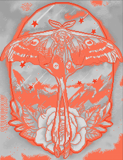 Comet Moth | Pixel Charted | Ready to Ship