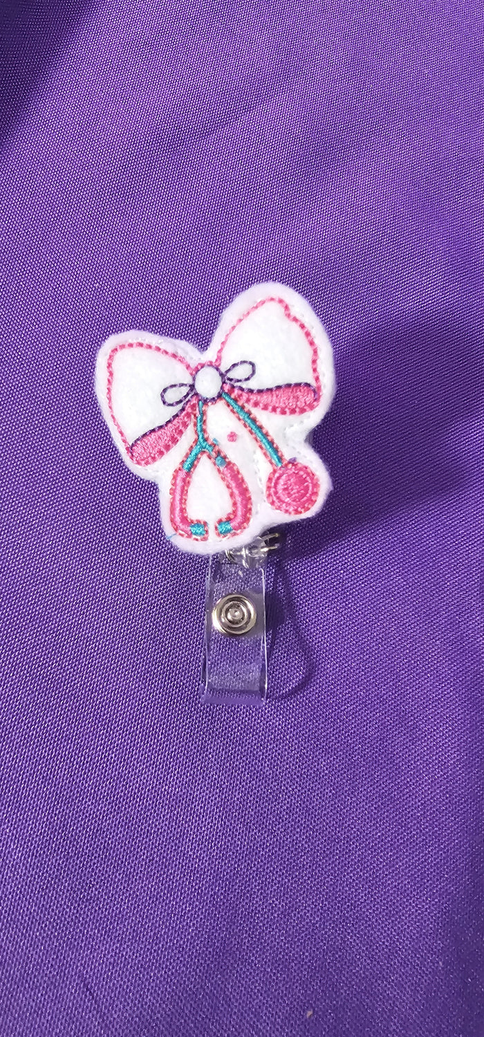 Coquette Stethoscope Badge Reel