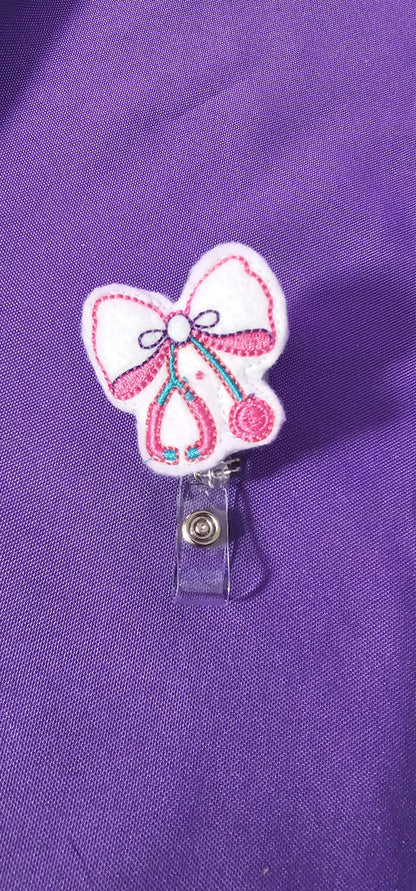 Coquette Stethoscope Badge Reel