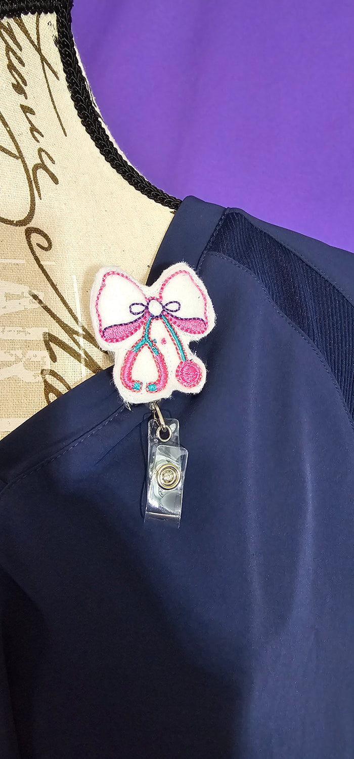 Coquette Stethoscope Badge Reel