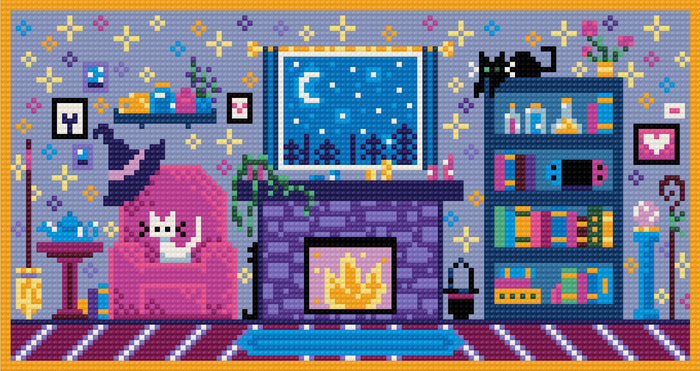 Cozy Spell Library | Pixel Charted