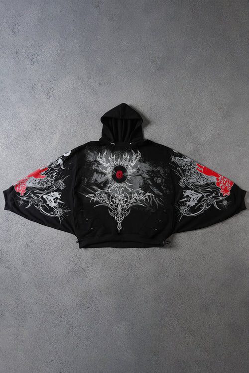 Crimson Ritual - Supersized Convertible Sweatshirt