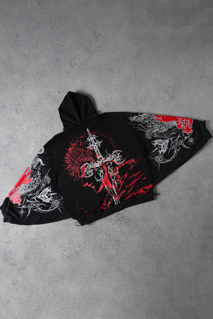 Crimson Ritual - Supersized Convertible Sweatshirt