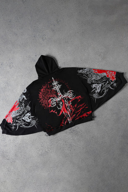 Crimson Ritual - Supersized Convertible Sweatshirt