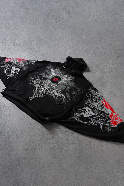 Crimson Ritual - Supersized Convertible Sweatshirt