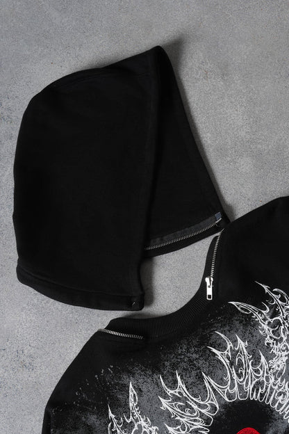 Crimson Ritual - Supersized Convertible Sweatshirt