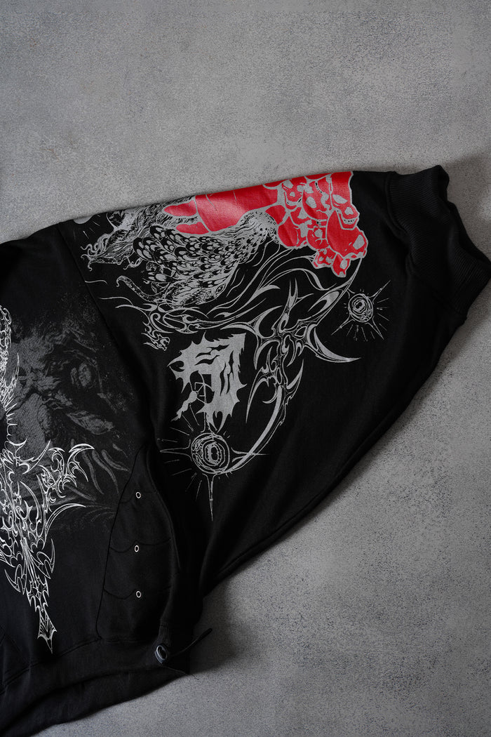 Crimson Ritual - Supersized Convertible Sweatshirt